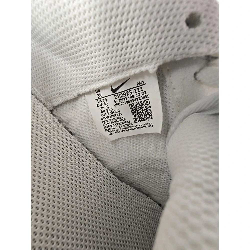 Nike Air Force 1 LE All White Low Top Sneakers Kids Youth Shoes DH2925-111 Sz 3Y